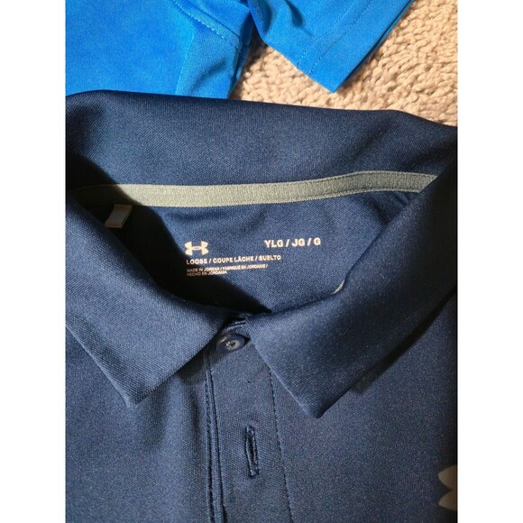 Youth Under Armour Polo Golf Dress Set of 2 Blue colors Youth Size Large loose - Picture 3 of 5